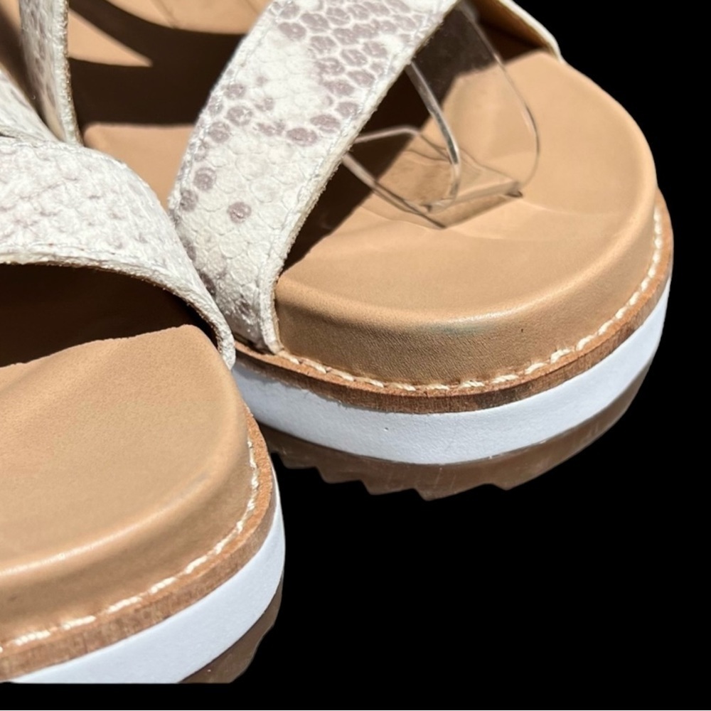 🌻NEW Lucky Brand "Idenia" Soft Snakeskin Print Leather Sandals Size 7.5 - Picture 11 of 11